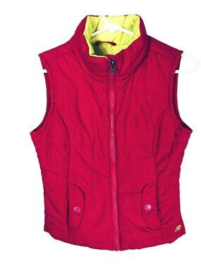 Aeropostale Puffer Vest Juniors Womens XS TP Quilted Winter Pink A87 Sleeveless